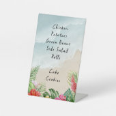 Paradise Blooms Wedding Save the Date Reclamebord Met Voetstuk (Voorkant)