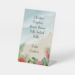 Paradise Blooms Wedding Save the Date Reclamebord Met Voetstuk