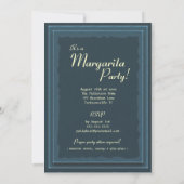 Paradise Blue Hawaii Margarita Party Invitation Kaart (Achterkant)