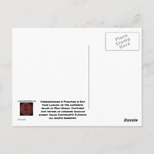 Paradise Briefkaart (Achterkant)