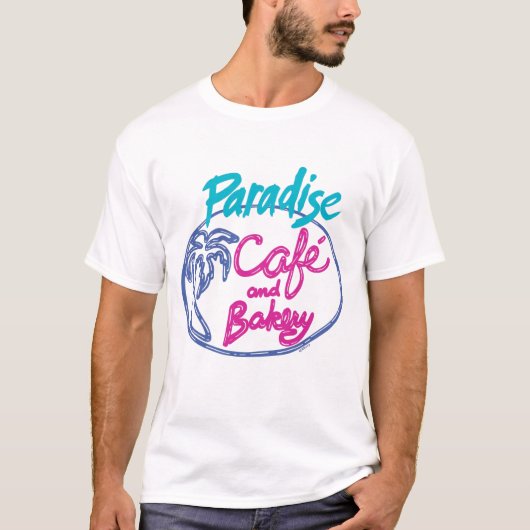 Paradise Cafe, lichte shirten T-shirt (Voorkant)