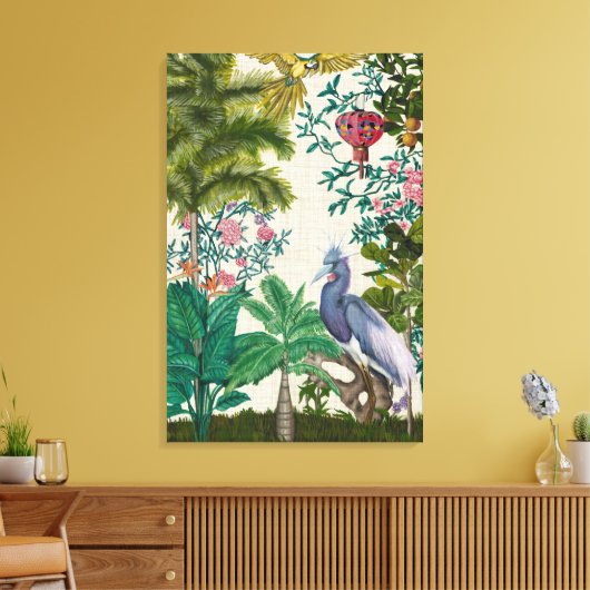 Paradise Chinoiserie 2 Canvas Afdruk (Insitu (Woonkamer))