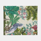 Paradise Chinoiserie Fleece Deken (Voorkant (Horizontaal))
