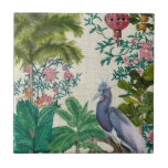 Paradise Chinoiserie Tegeltje<br><div class="desc">Paradis Chinoiserie I van Naomi McCavitt. Kleurrijke vogels,  groen en bloemen komen samen om een levendige tropische scène te creëer. | 106715Z</div>