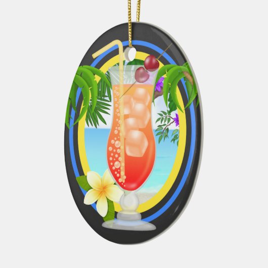 Paradise Cocktail Keramisch Ornament (Links)