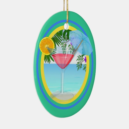 Paradise Cocktail Keramisch Ornament (Rechts)