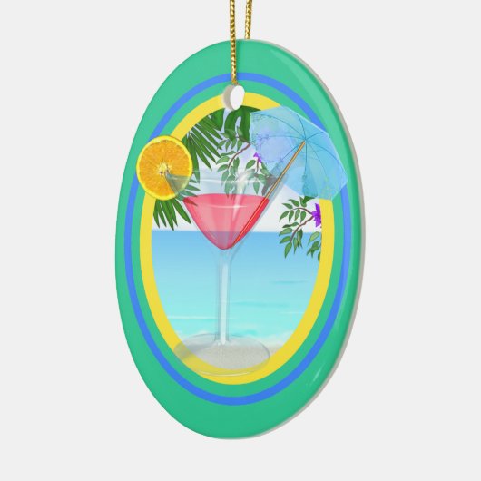 Paradise Cocktail Keramisch Ornament (Links)