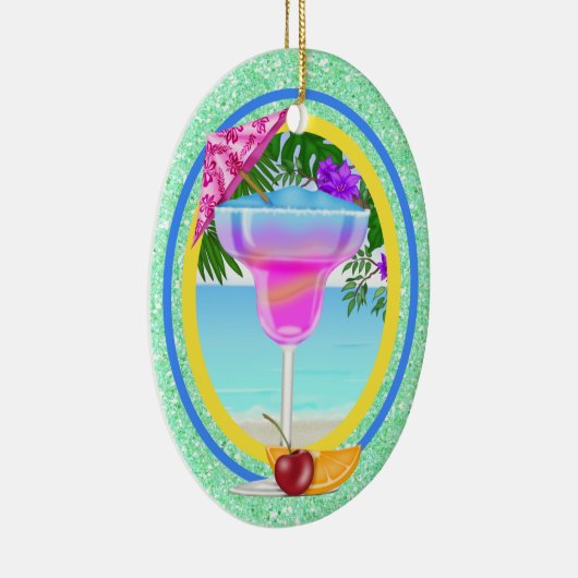 Paradise Cocktail Keramisch Ornament (Rechts)
