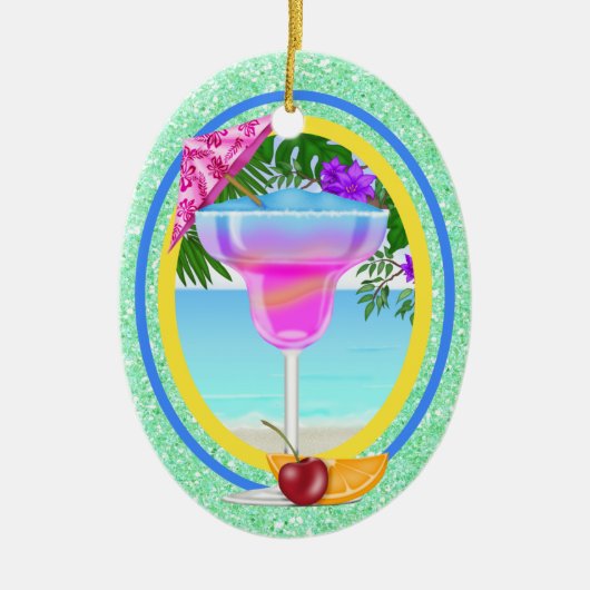 Paradise Cocktail Keramisch Ornament (Voorkant)