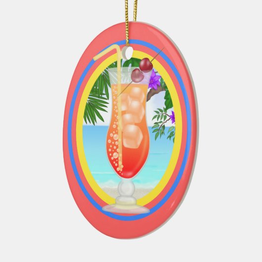 Paradise Cocktail Keramisch Ornament (Links)