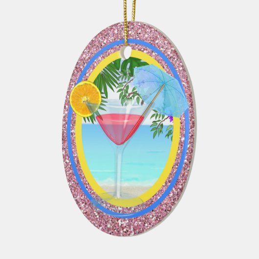 Paradise Cocktail Keramisch Ornament (Links)