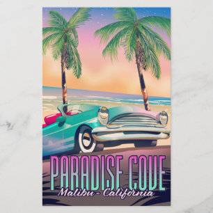 Paradise Cove,Malibu,Californië reisposter Briefpapier