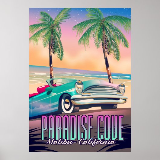 Paradise Cove, Malibu, Californische reisposter Poster (Voorkant)