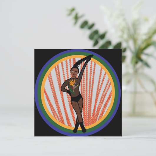 Paradise Dancer Een Kerstkaart (Staand voorkant)