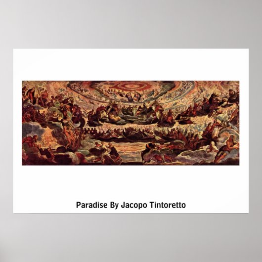 Paradise door Jacopo Tintoretto Poster (Voorkant)
