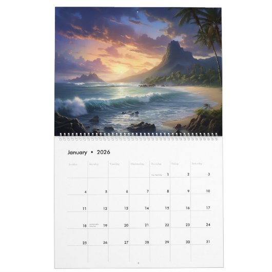 Paradise Dreamscapes Kalender (Jan 2026)