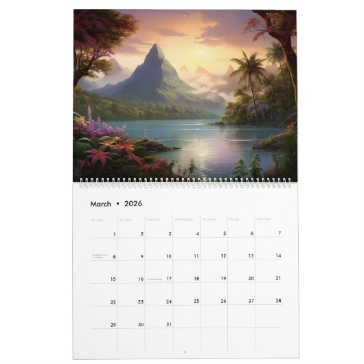 Paradise Dreamscapes Kalender (Mar 2026)
