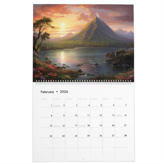 Paradise Dreamscapes Kalender (Feb 2026)