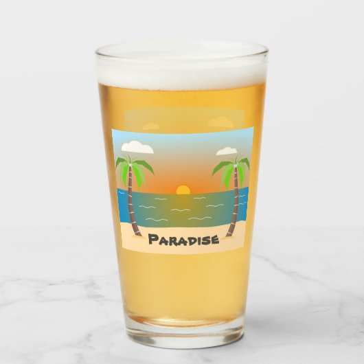 Paradise Drink glas (Voorkant gevuld)