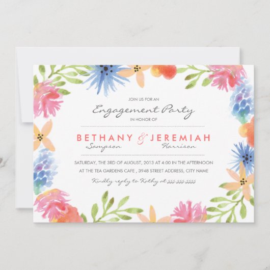 Paradise Engagement Party Uitnodiging (Voorkant)