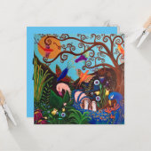 Paradise Fantasy Landschap met vogels Kaart (Voorkant / Achterkant in situ)