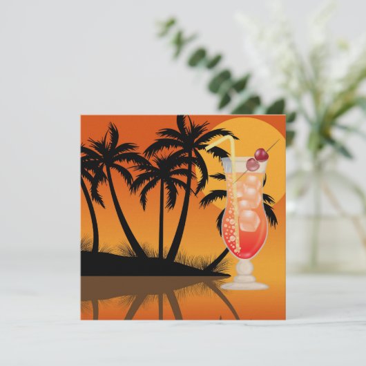 Paradise FEEST / Luau - SRF Kaart (Staand voorkant)