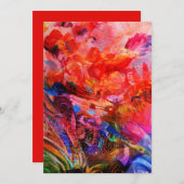 Paradise Floral Bird Phoenix Rising Flame Art Aankondiging (Voorkant / Achterkant)