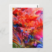 Paradise Floral Bird Phoenix Rising Flame Art Briefkaart (Voorkant / Achterkant)