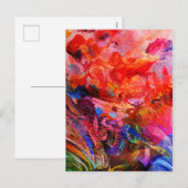 Paradise Floral Bird Phoenix Rising Flame Art Feestdagenkaart (Voorkant / Achterkant)