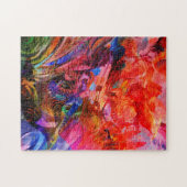 Paradise Floral Bird Phoenix Rising Flame Art Legpuzzel (Horizontaal)