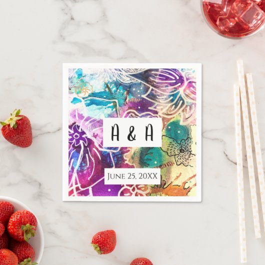 Paradise Floral bruiloft servetten (Insitu)