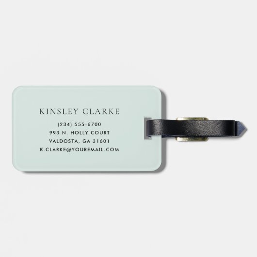 Paradise Floral en Stripes Bagagelabel (Achterkant horizontaal)