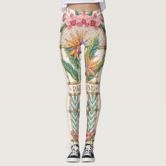 Paradise Floral leggins Leggings (Voorkant)