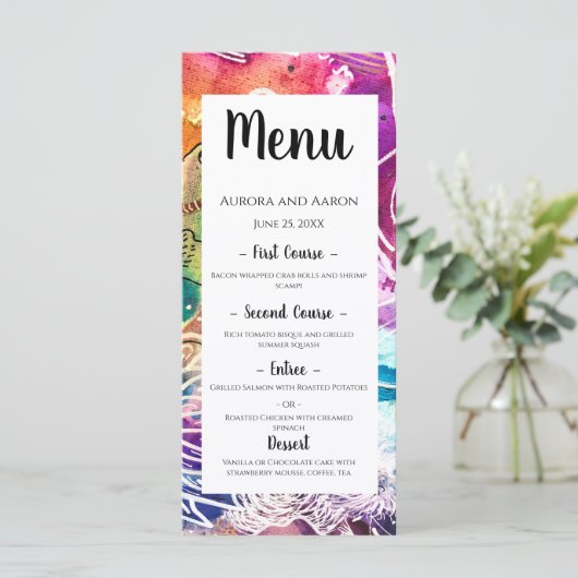 Paradise Floral Wedding Menu (Staand voorkant)