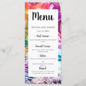 Paradise Floral Wedding Menu (Voorkant)