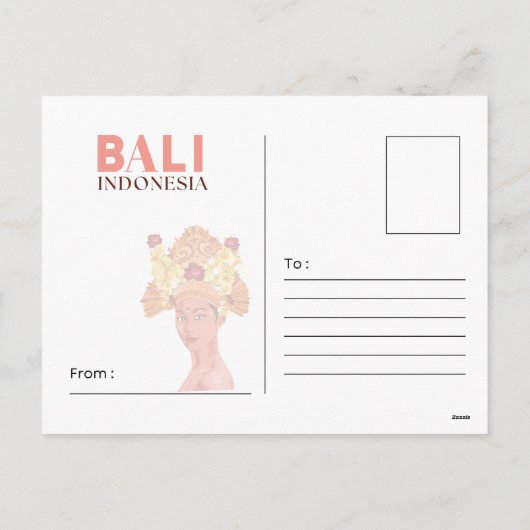 Paradise Found Bali Briefkaart (Achterkant)