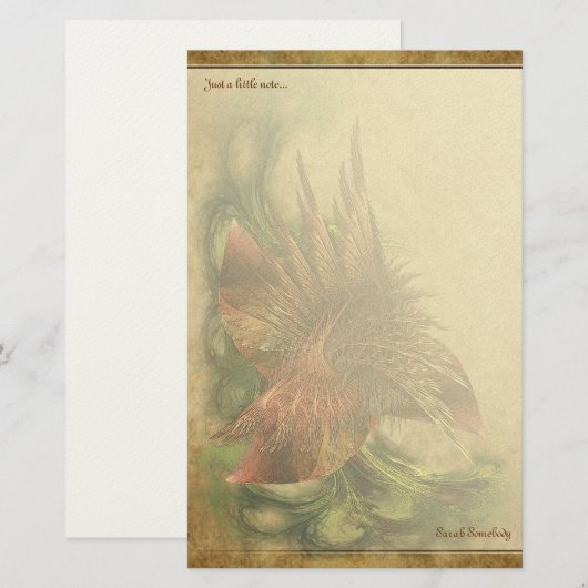 Paradise Fractal Flower-laptop Briefpapier (Voorkant / Achterkant)