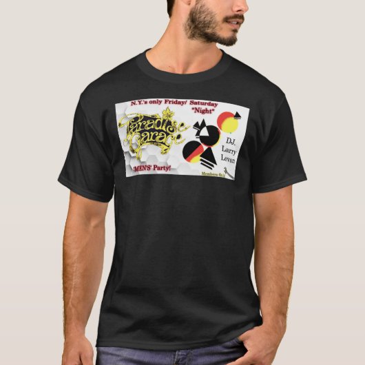 PARADISE GARAGE INVITATIE Larry Levan Classic T- T-shirt (Voorkant)