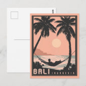 Paradise Gevonden: Bali in  Roze Briefkaart (Voorkant / Achterkant)