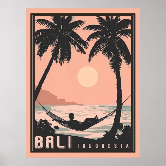 Paradise Gevonden: Bali in Roze Poster (Voorkant)