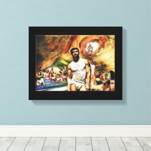 Paradise gevonden canvas afdruk (Insitu (Houten vloer))