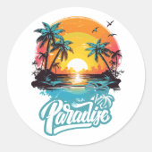 Paradise Hawaii Sticker (Voorkant)