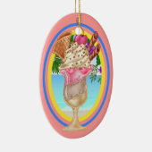 Paradise Ice Cream Sundae Keramisch Ornament (Rechts)