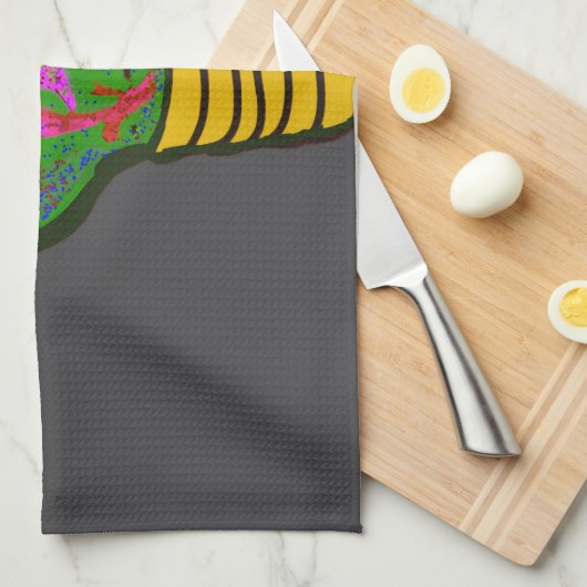 Paradise in a Light Bulb Kitchen Towel Theedoek (Quarter Fold)