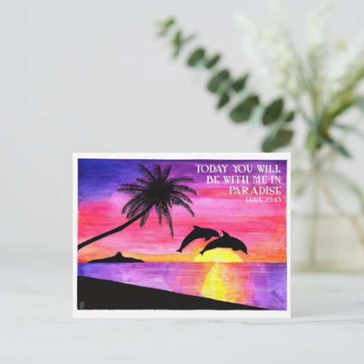 Paradise Inspirerend Briefkaart (Staand voorkant)