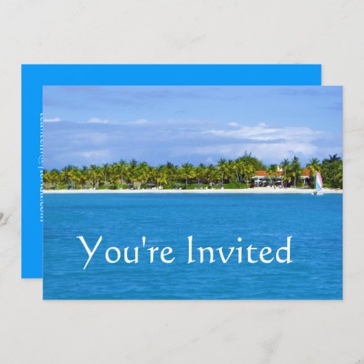 Paradise Invitation Kaart (Voorkant / Achterkant)