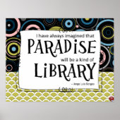 Paradise is een bibliotheek poster (Voorkant)