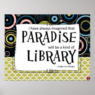 Paradise is een bibliotheek poster