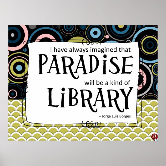 Paradise is een bibliotheek poster (Voorkant)