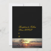 Paradise Island Sunset Wedding Rings Kaart (Achterkant)